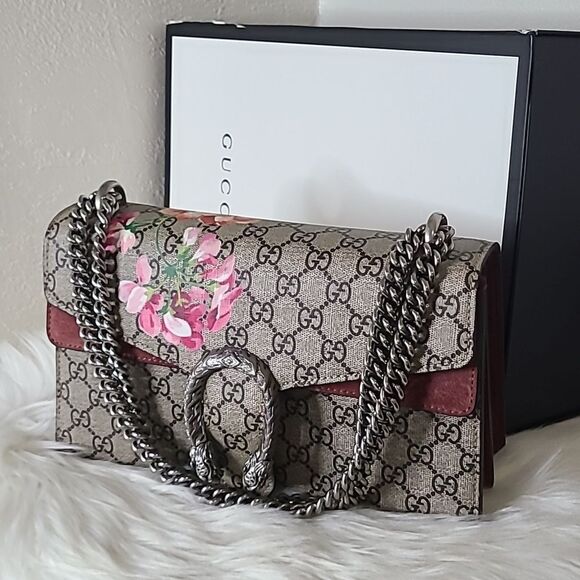 💯Authentic Gucci Dionysus GG Blooms Shoulder Bag- GM Size 🍀 - Picture 14 of 17